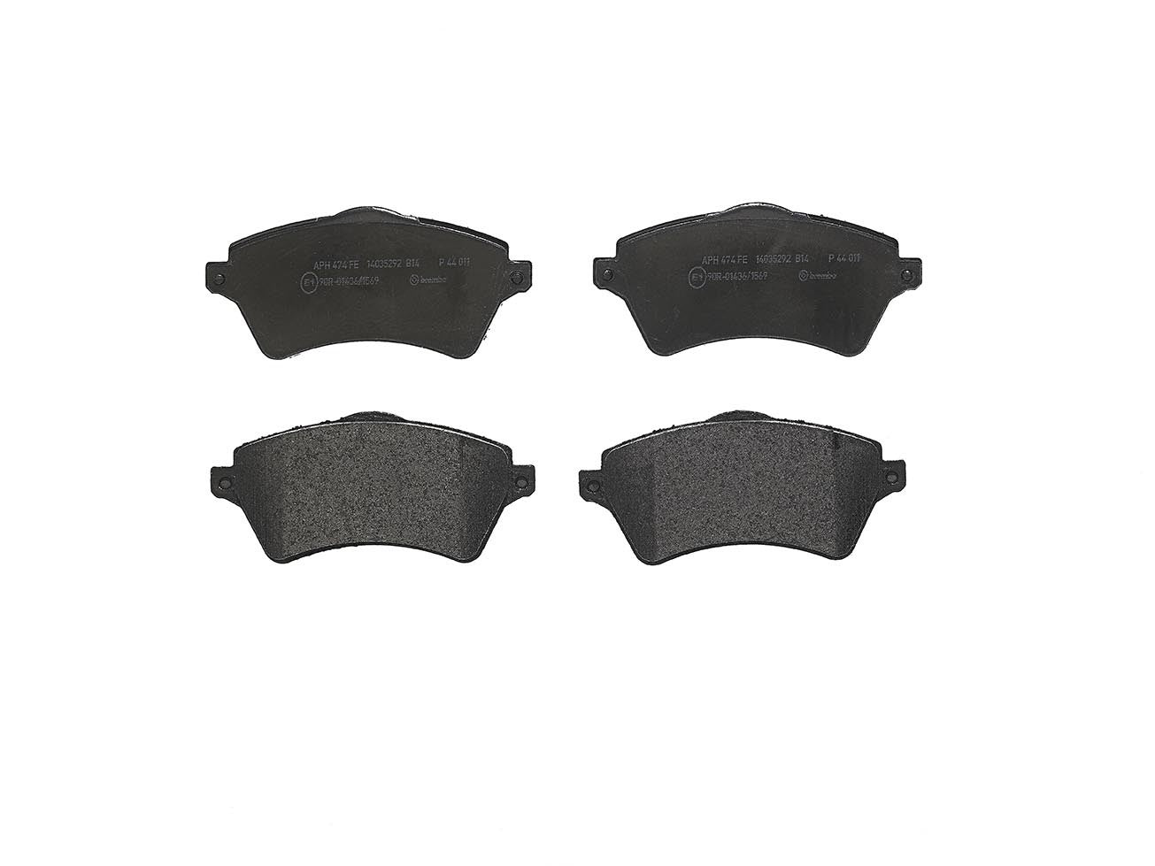 Top View of Front Disc Brake Pad Set BREMBO P44011