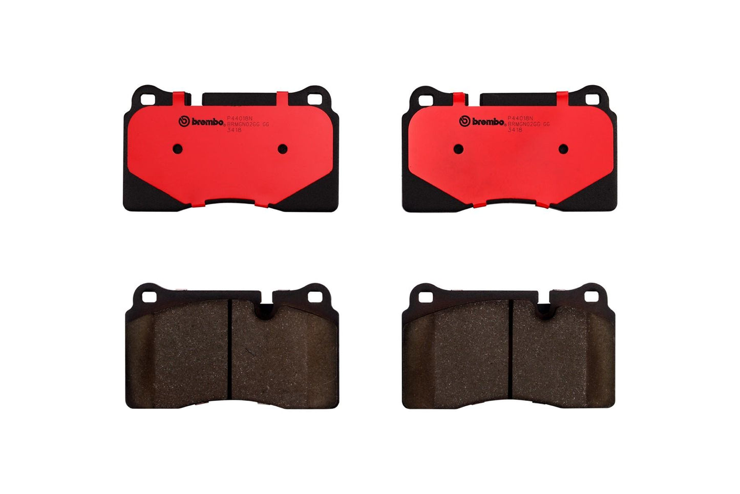 Top View of Front Disc Brake Pad Set BREMBO P44018N