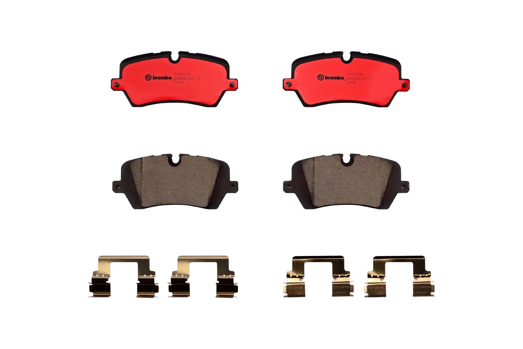 Top View of Rear Disc Brake Pad Set BREMBO P44021N