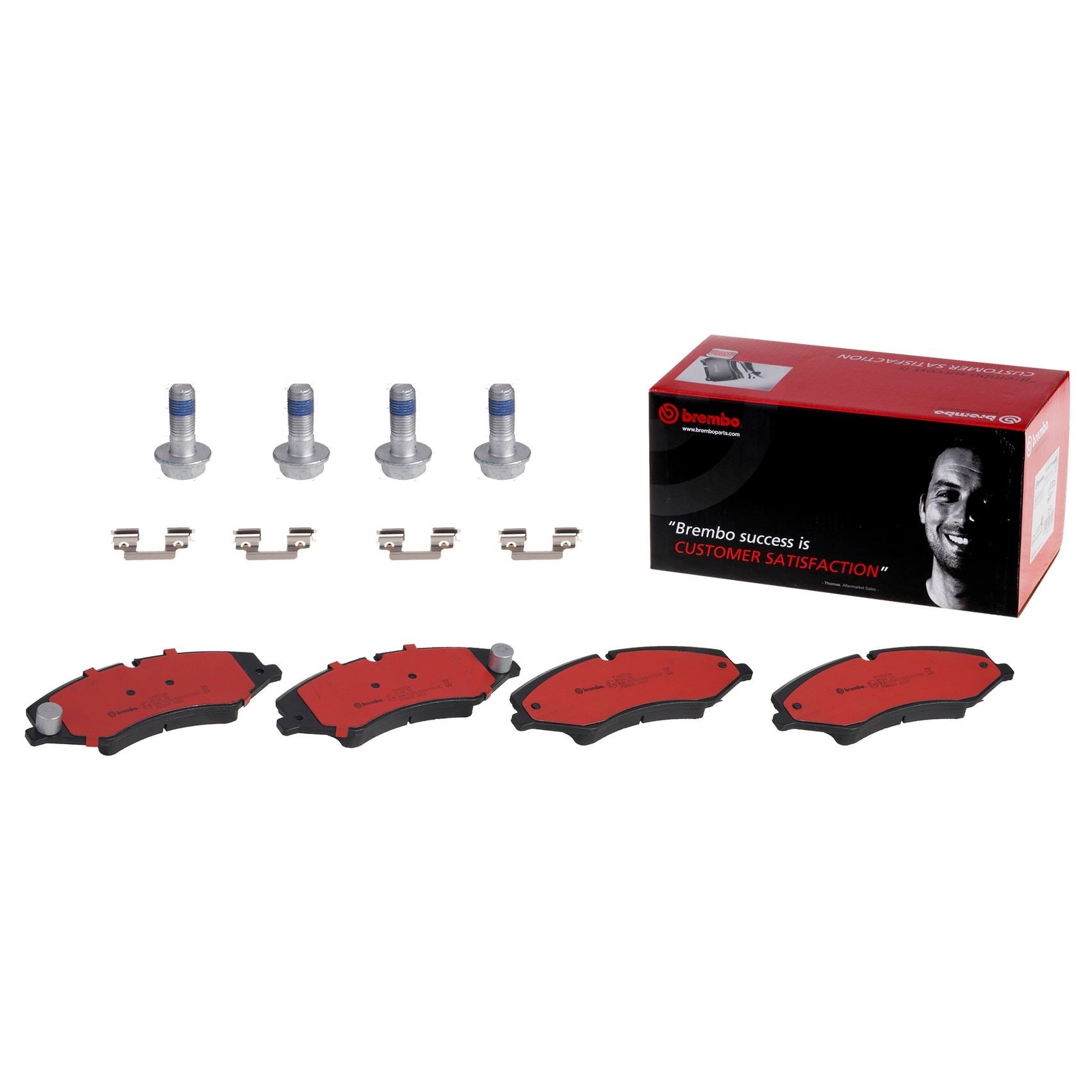 Front View of Front Disc Brake Pad Set BREMBO P44022N