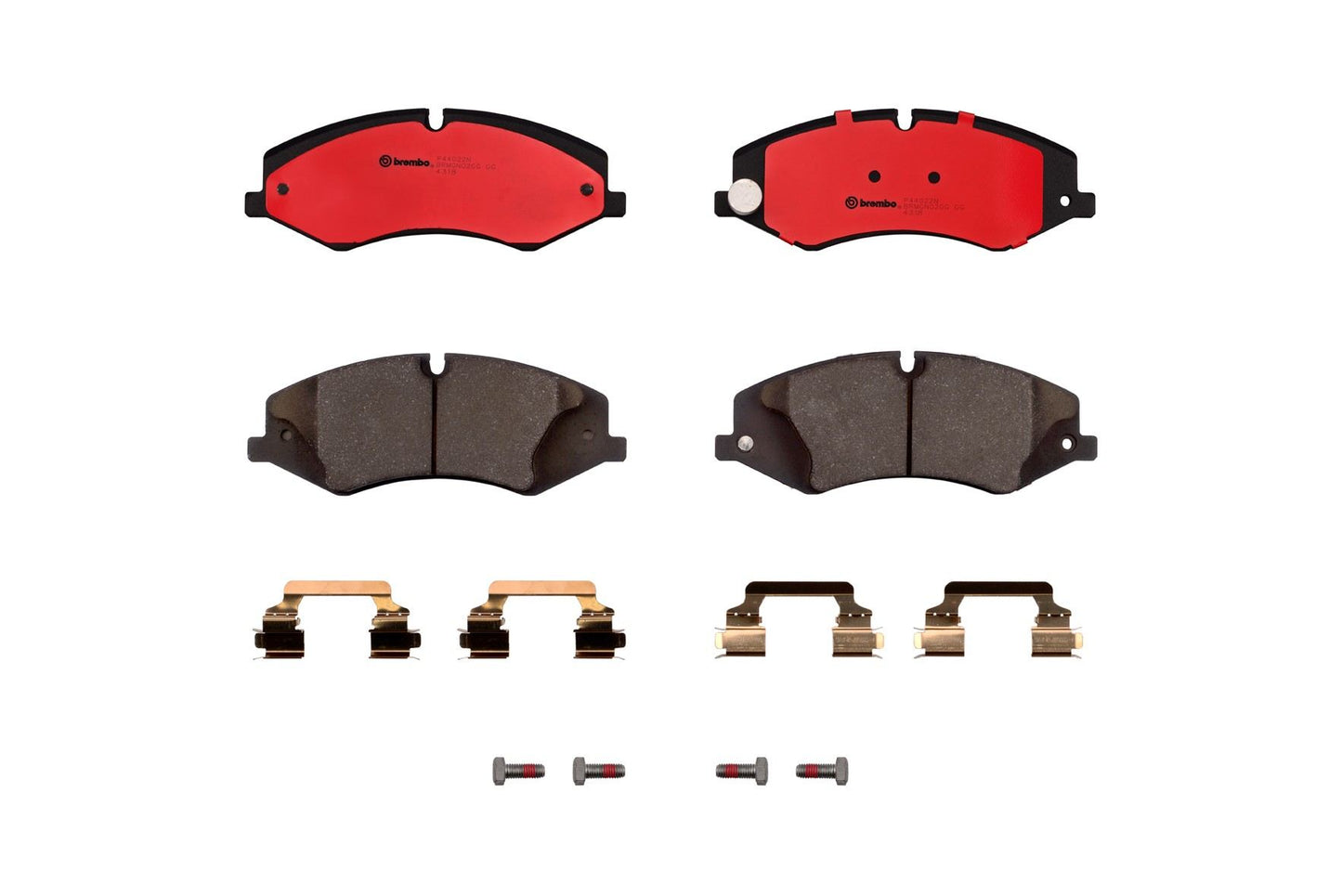 Top View of Front Disc Brake Pad Set BREMBO P44022N