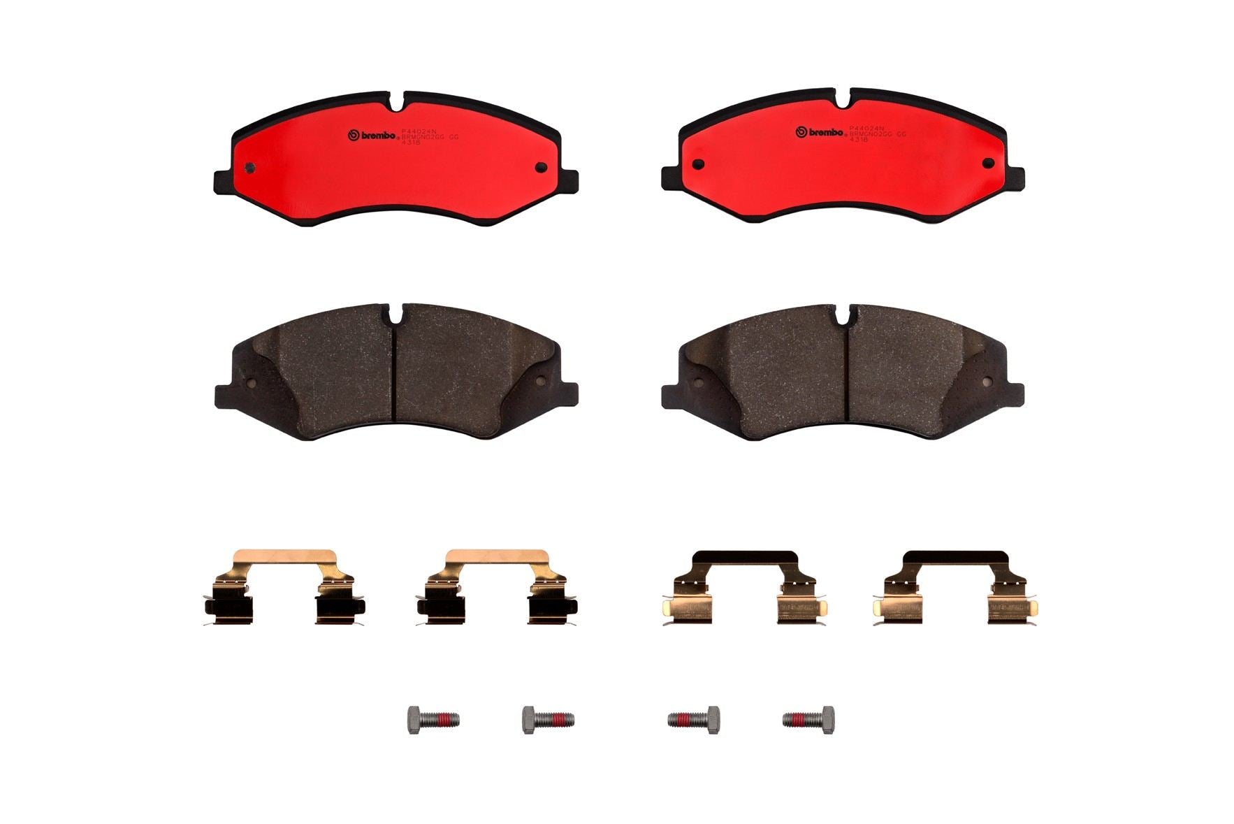 Top View of Front Disc Brake Pad Set BREMBO P44024N