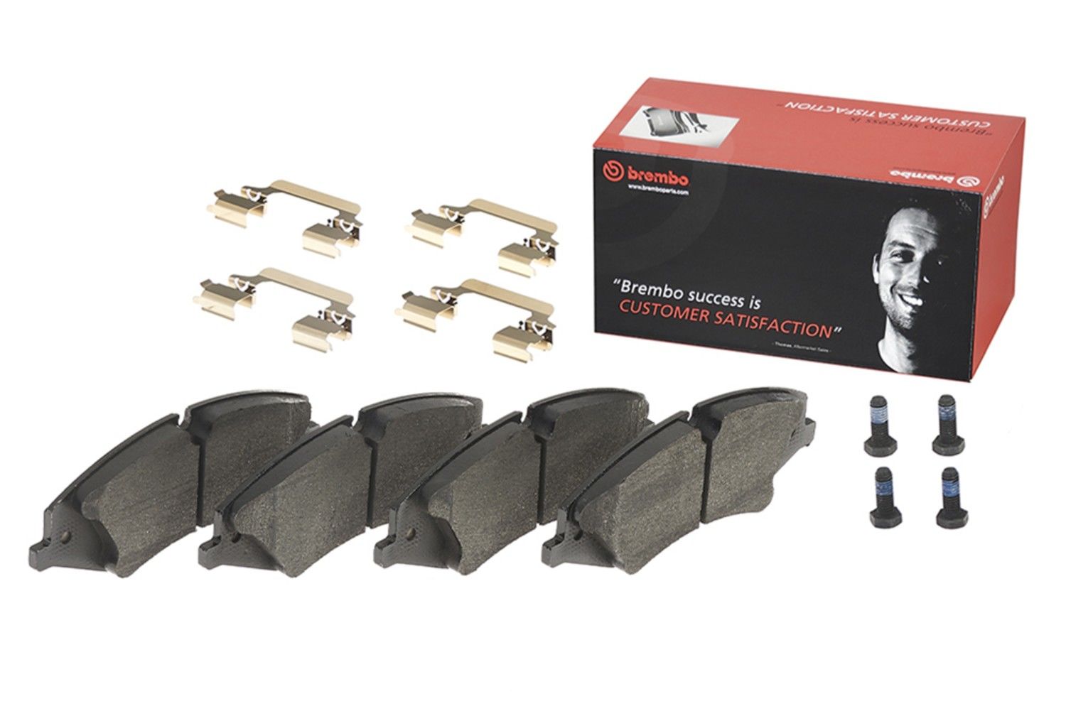 Back View of Front Disc Brake Pad Set BREMBO P44024