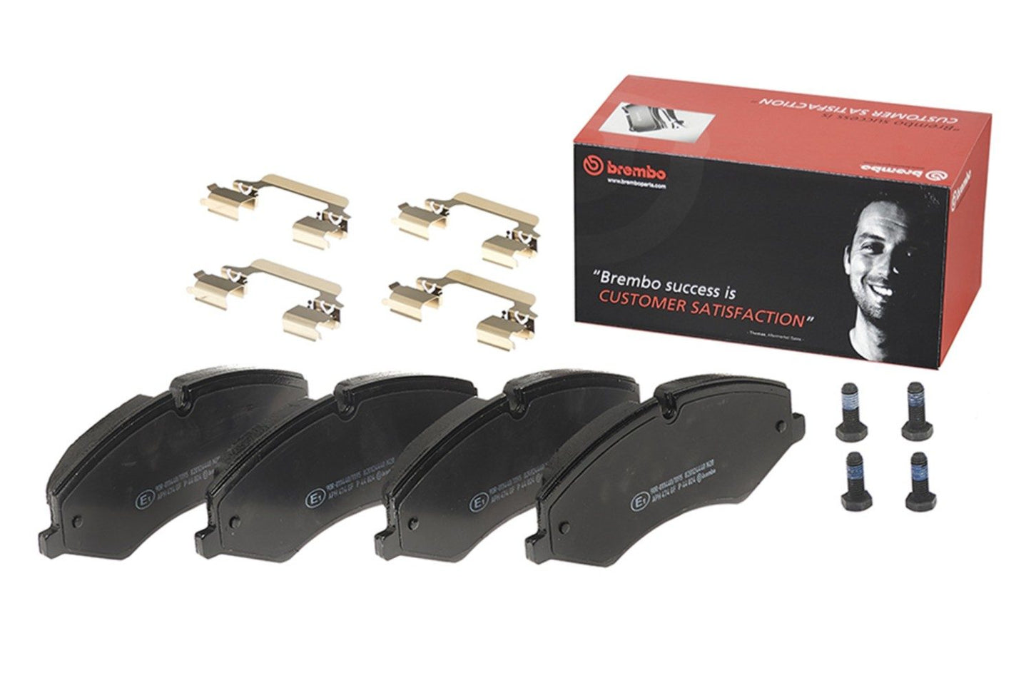 Front View of Front Disc Brake Pad Set BREMBO P44024