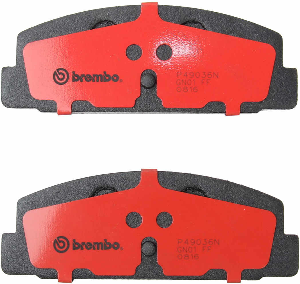 Back View of Rear Disc Brake Pad Set BREMBO P49036N