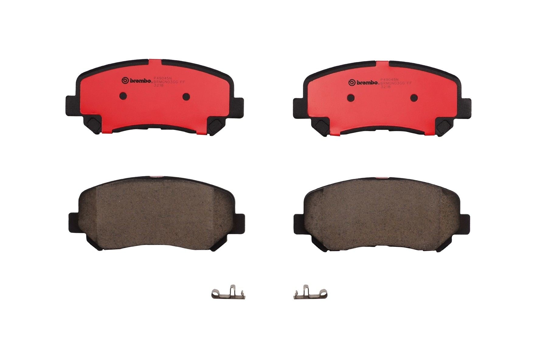 Top View of Front Disc Brake Pad Set BREMBO P49045N