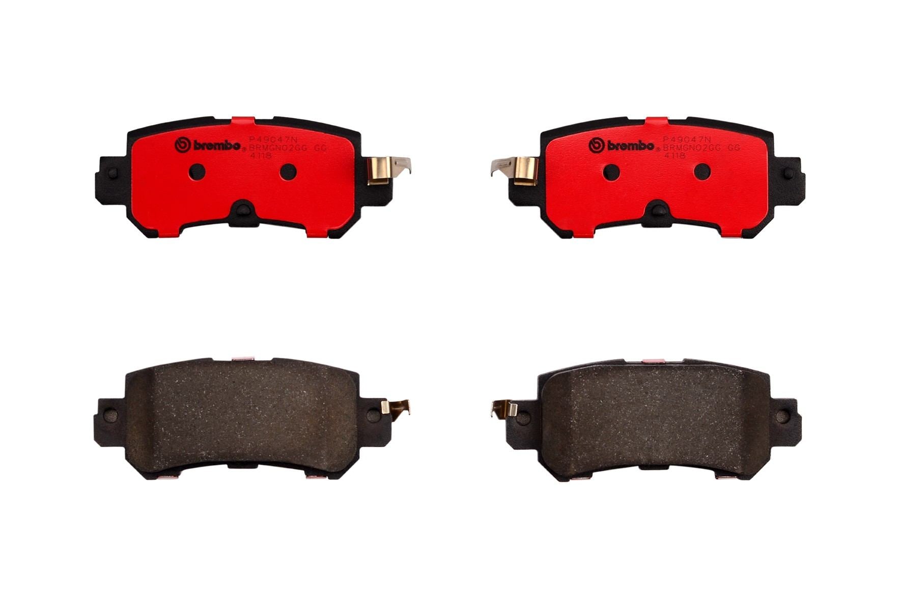 Top View of Rear Disc Brake Pad Set BREMBO P49047N