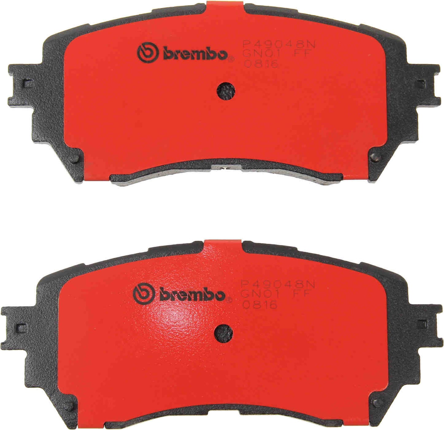 Back View of Front Disc Brake Pad Set BREMBO P49048N