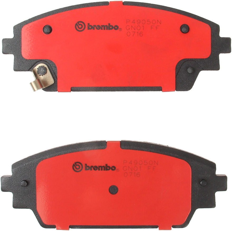 Back View of Front Disc Brake Pad Set BREMBO P49050N