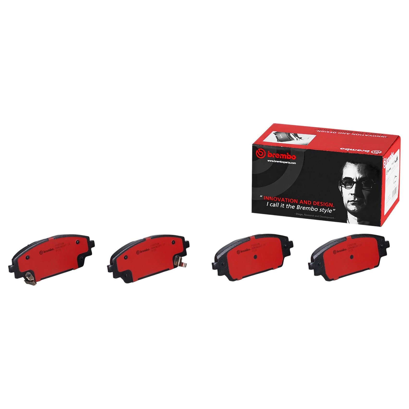 Front View of Front Disc Brake Pad Set BREMBO P49050N