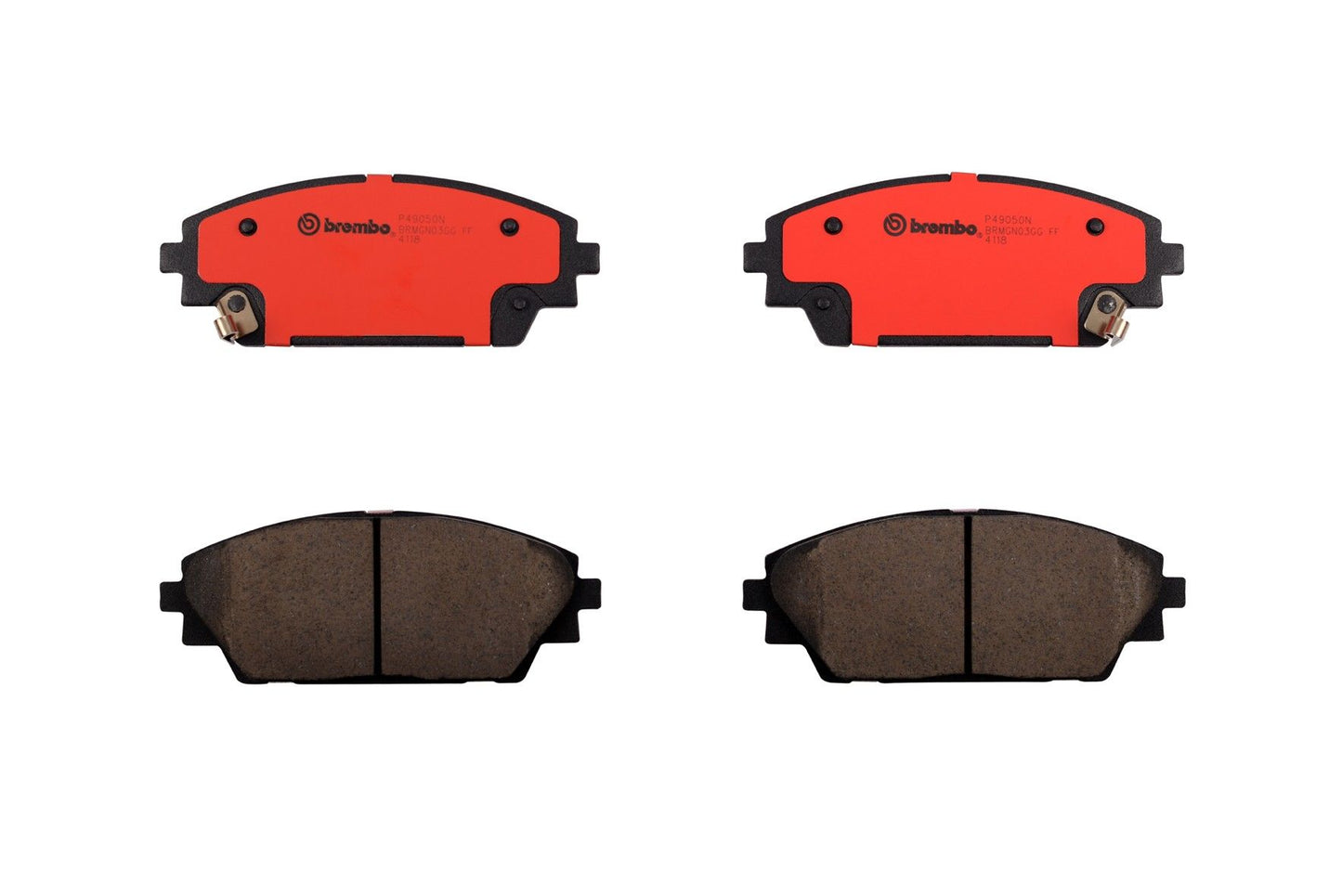 Top View of Front Disc Brake Pad Set BREMBO P49050N