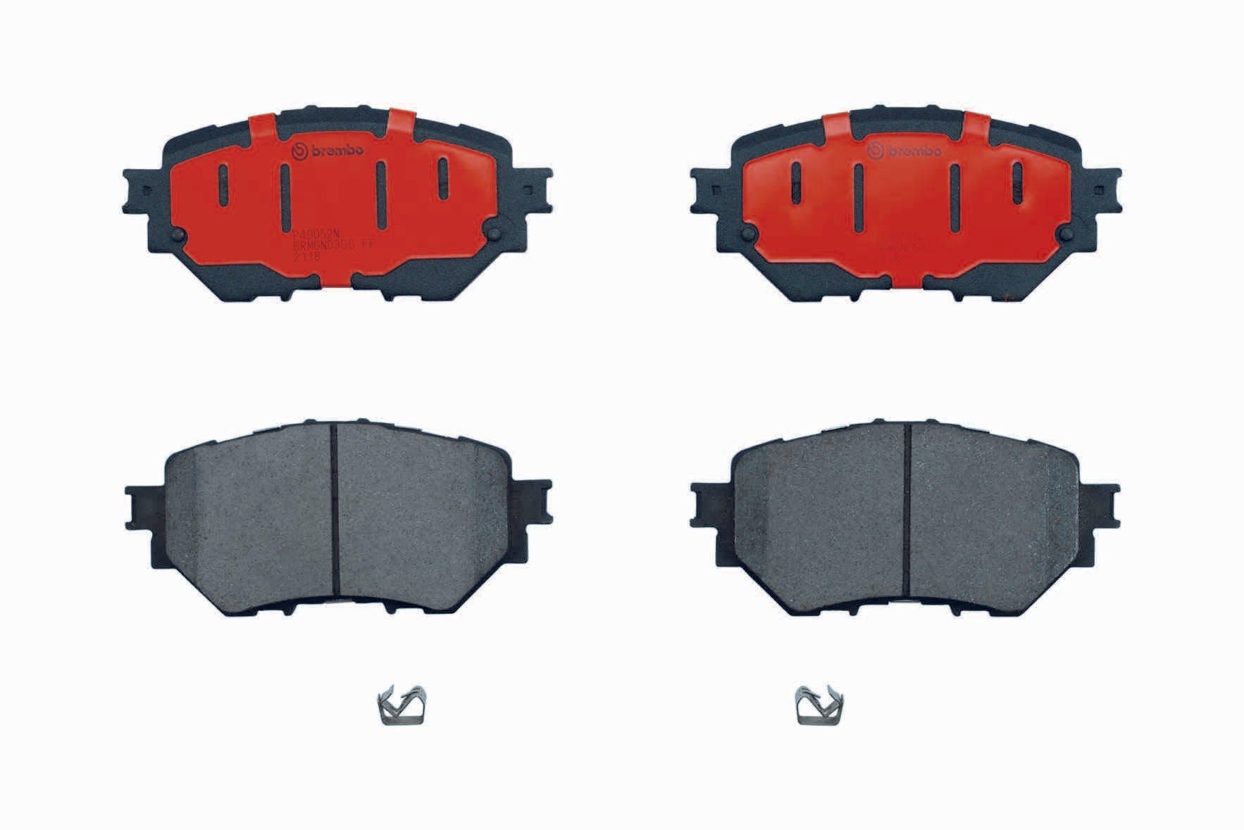 Top View of Front Disc Brake Pad Set BREMBO P49052N