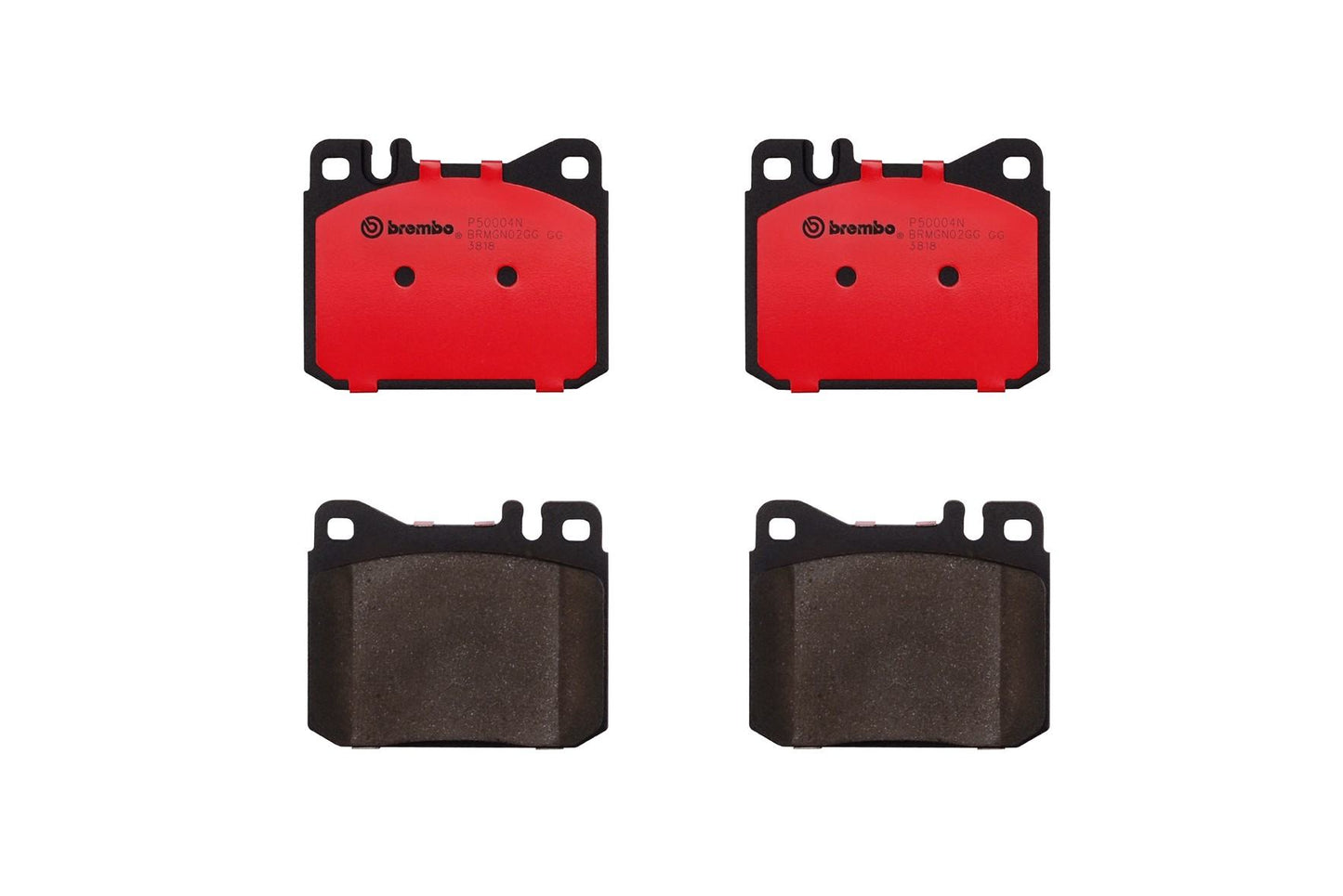 Front View of Front Disc Brake Pad Set BREMBO P50004N