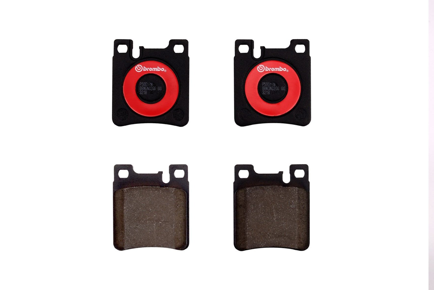 Top View of Rear Disc Brake Pad Set BREMBO P50017N