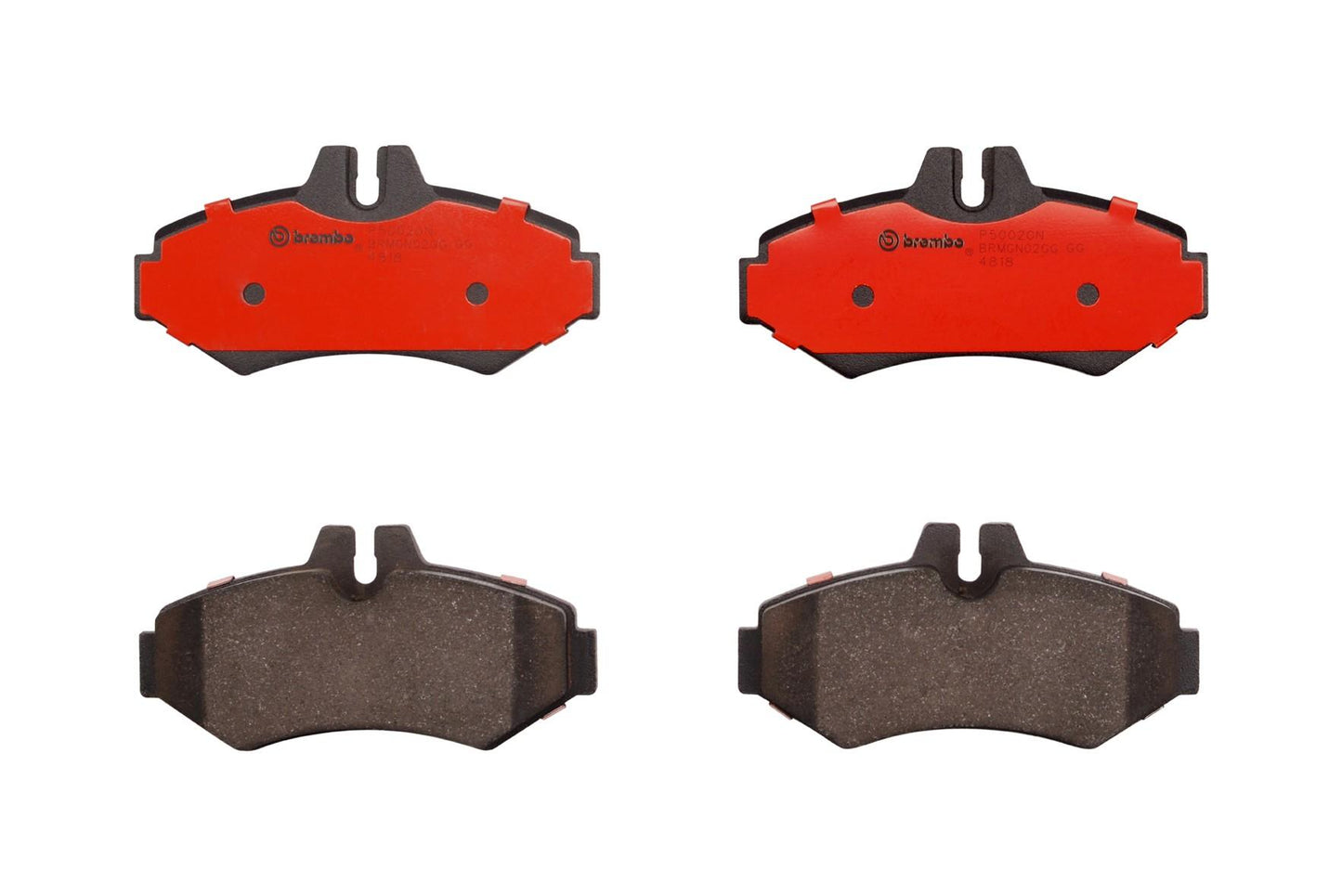 Top View of Rear Disc Brake Pad Set BREMBO P50020N