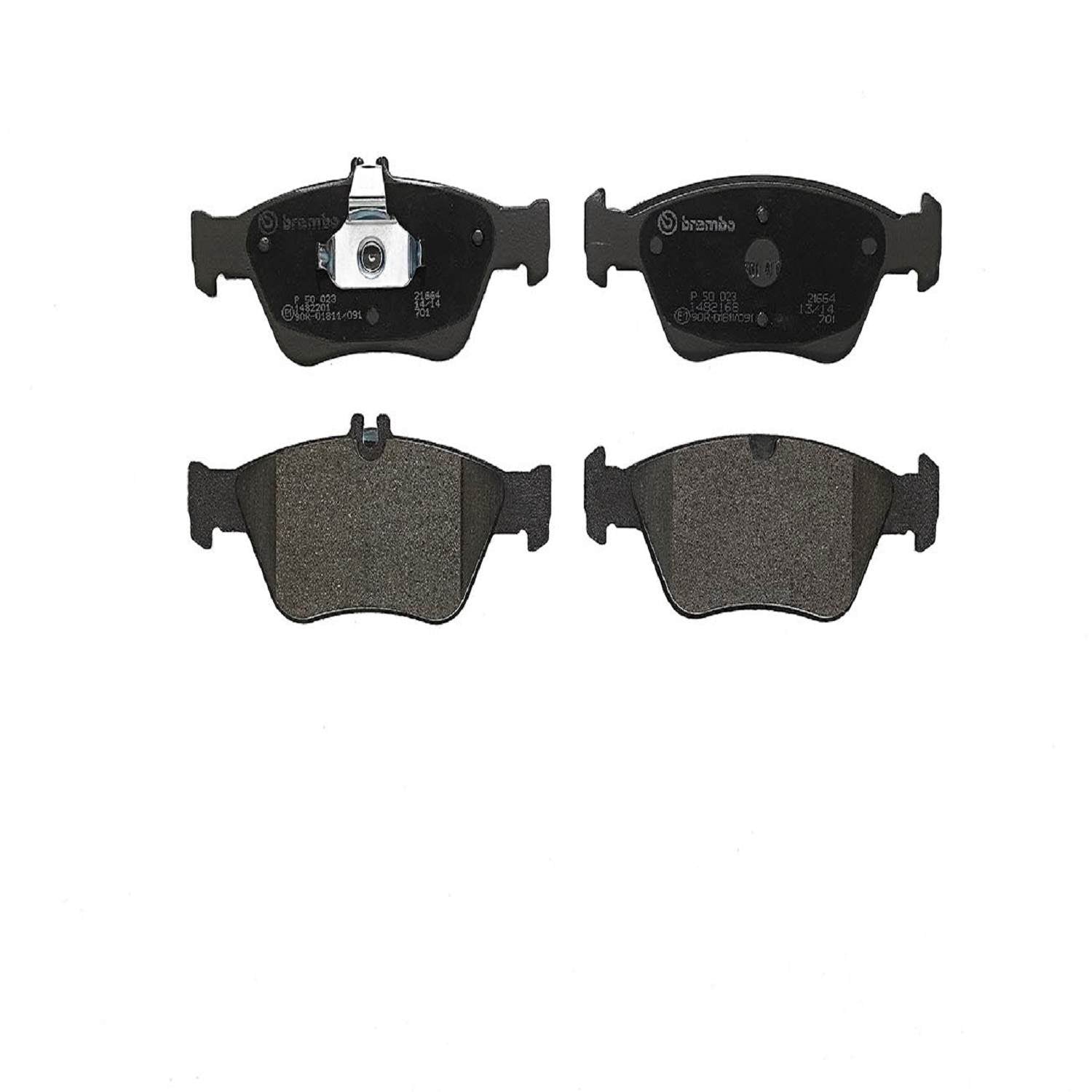 Front View of Front Disc Brake Pad Set BREMBO P50023