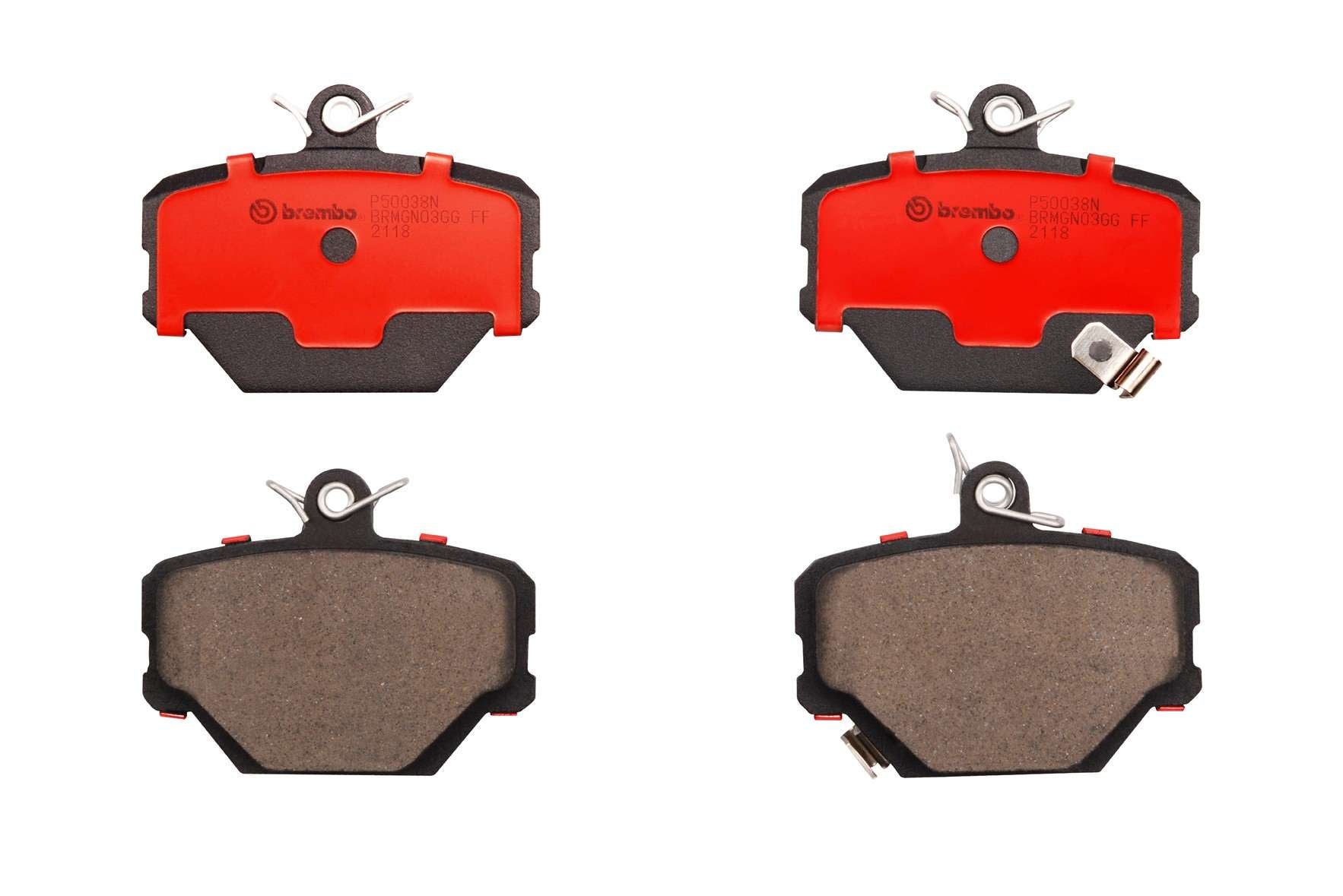 Top View of Front Disc Brake Pad Set BREMBO P50038N