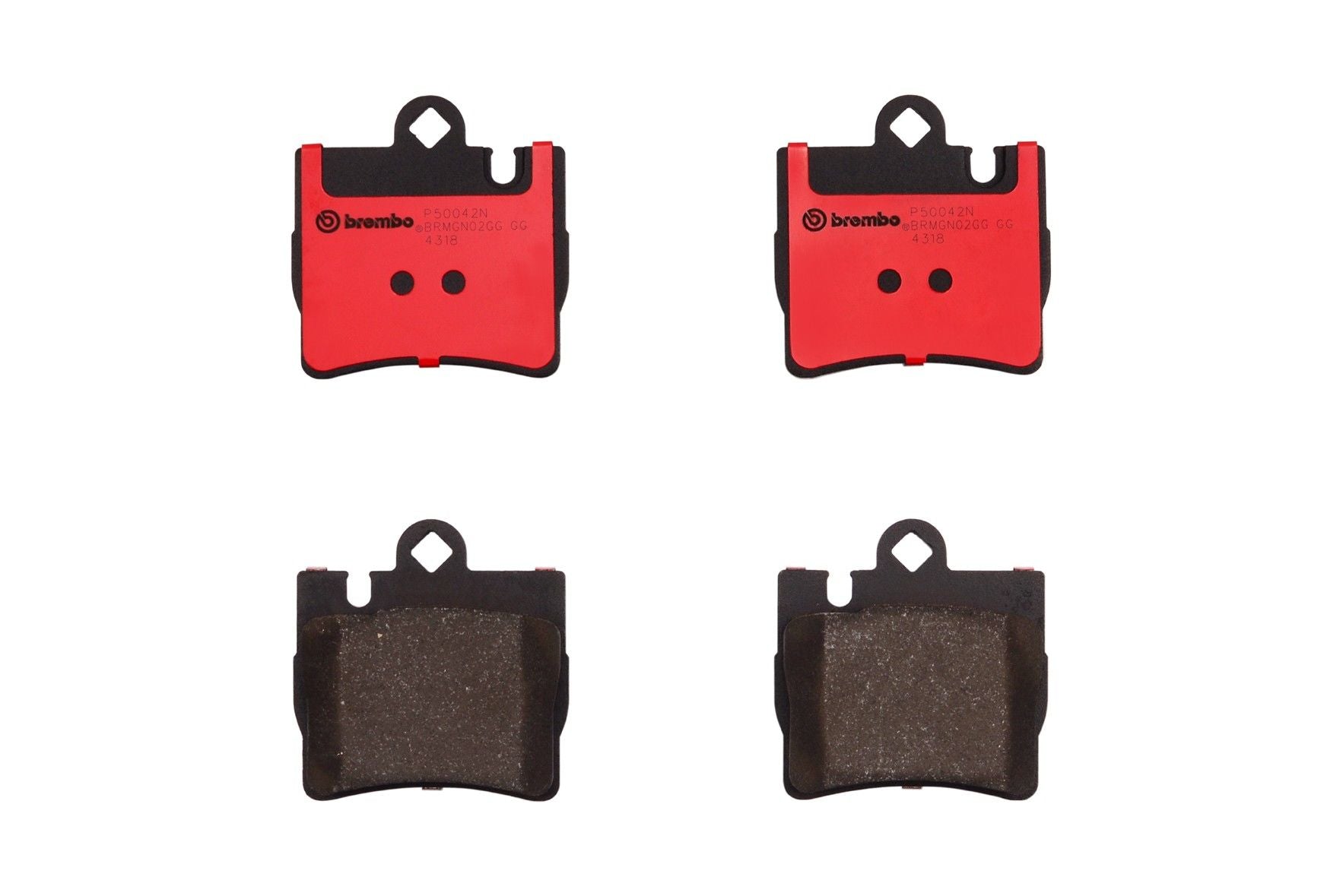 Top View of Rear Disc Brake Pad Set BREMBO P50042N