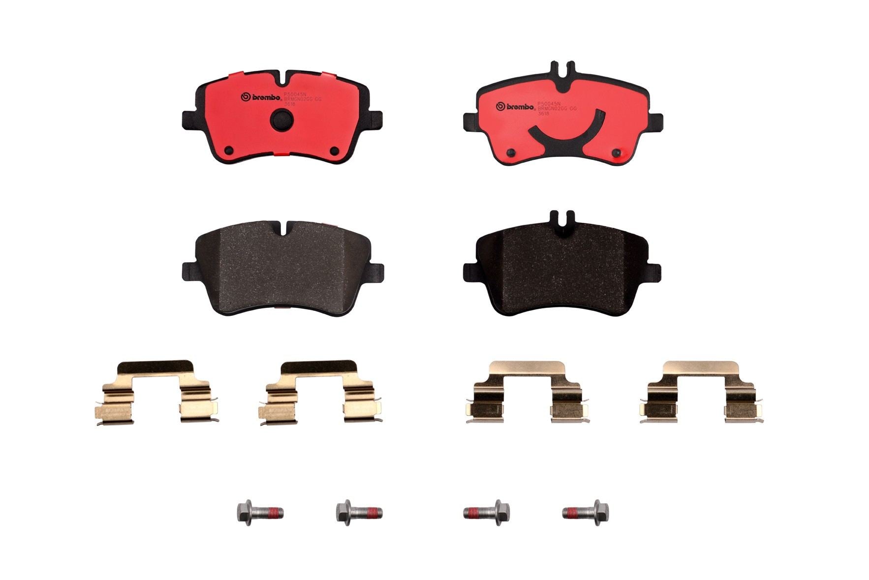 Top View of Front Disc Brake Pad Set BREMBO P50045N