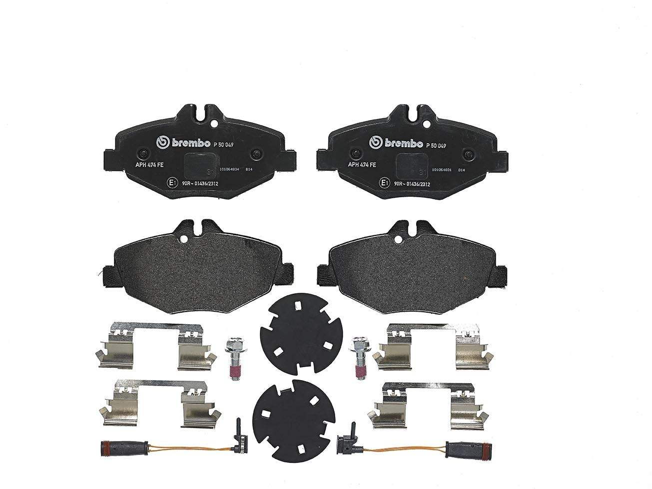 Top View of Front Disc Brake Pad Set BREMBO P50049