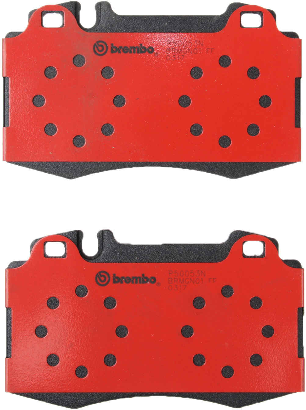 Back View of Front Disc Brake Pad Set BREMBO P50053N