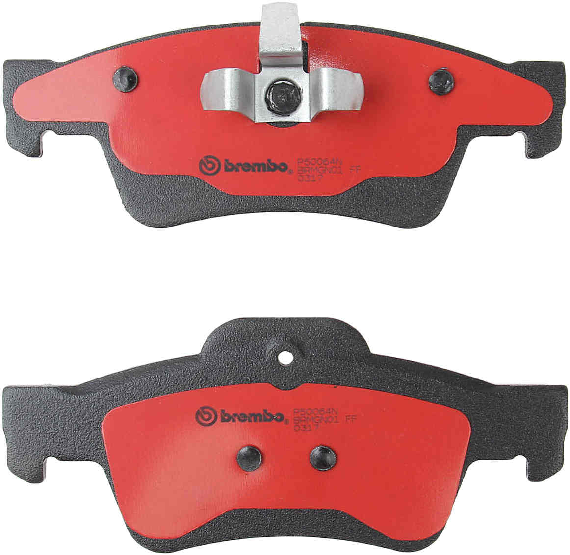 Back View of Rear Disc Brake Pad Set BREMBO P50064N