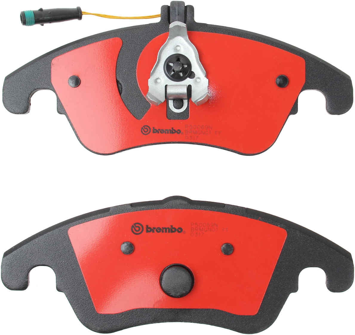 Back View of Front Disc Brake Pad Set BREMBO P50069N