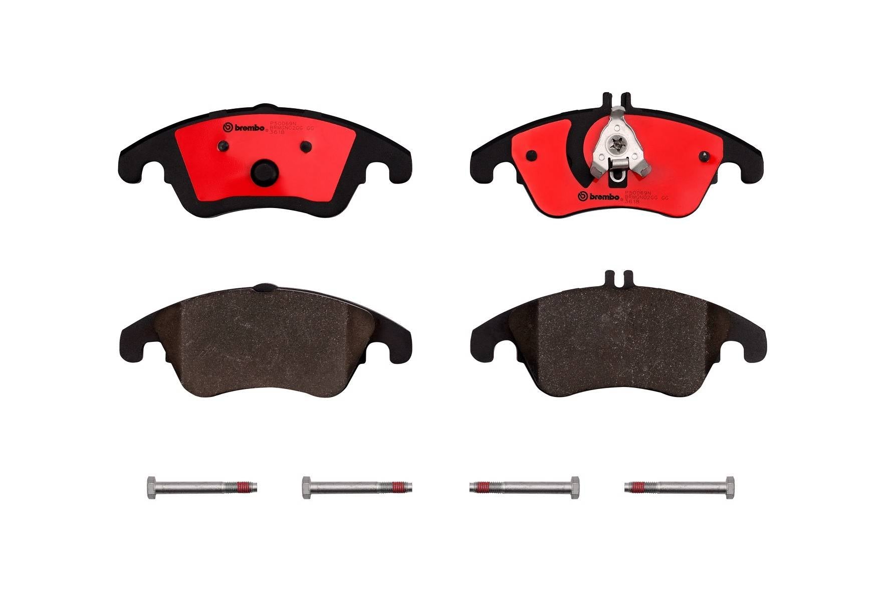 Top View of Front Disc Brake Pad Set BREMBO P50069N