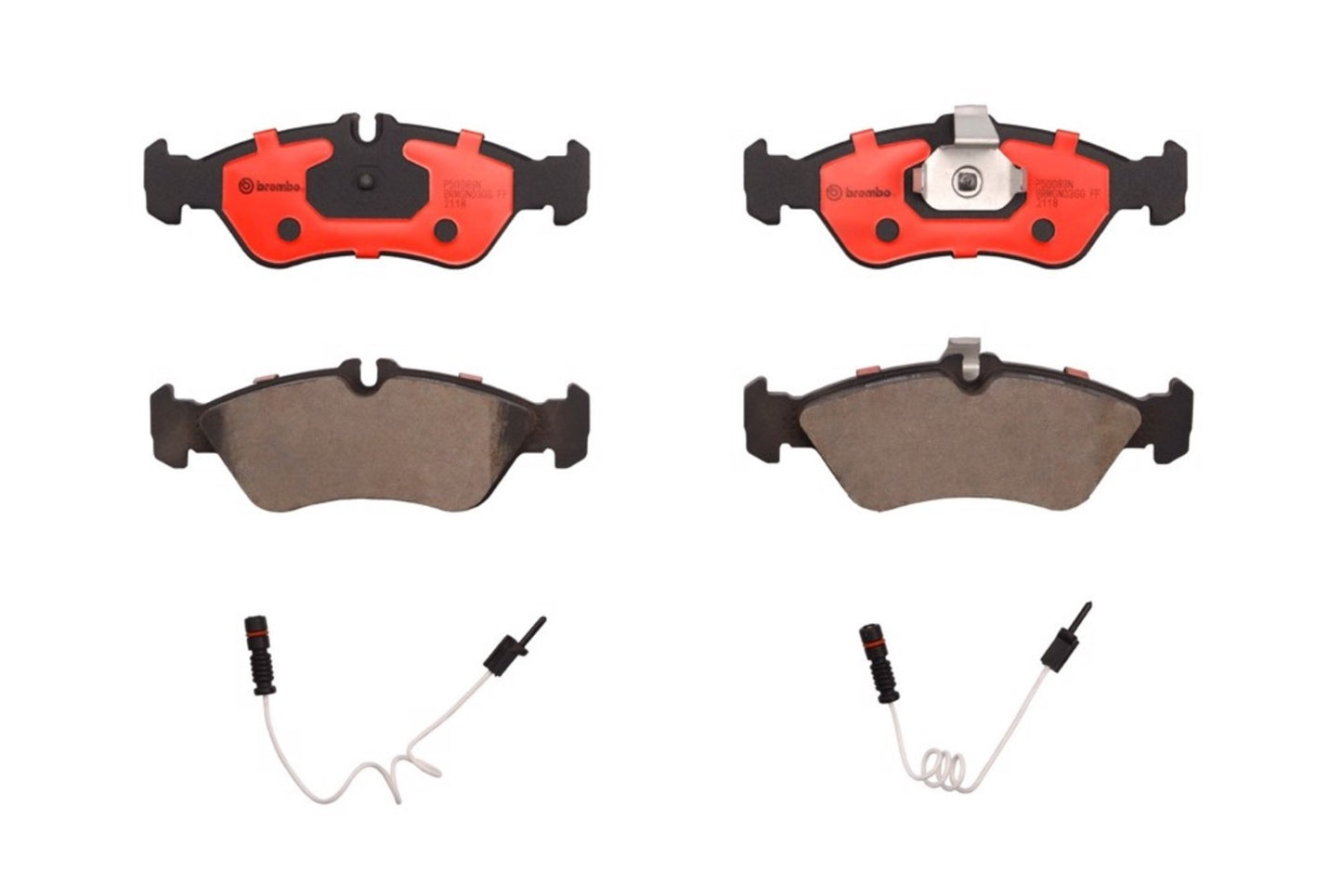 Front View of Rear Disc Brake Pad Set BREMBO P50089N