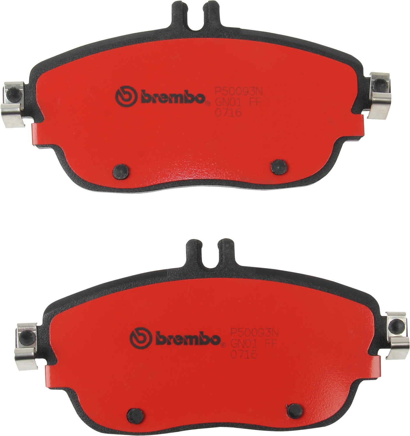 Back View of Rear Disc Brake Pad Set BREMBO P50093N