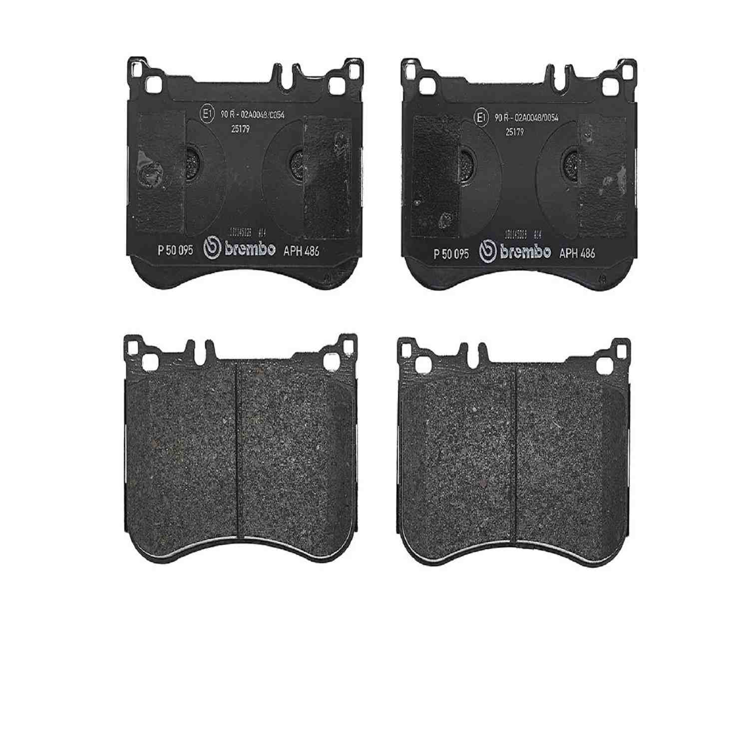 Front View of Front Disc Brake Pad Set BREMBO P50095