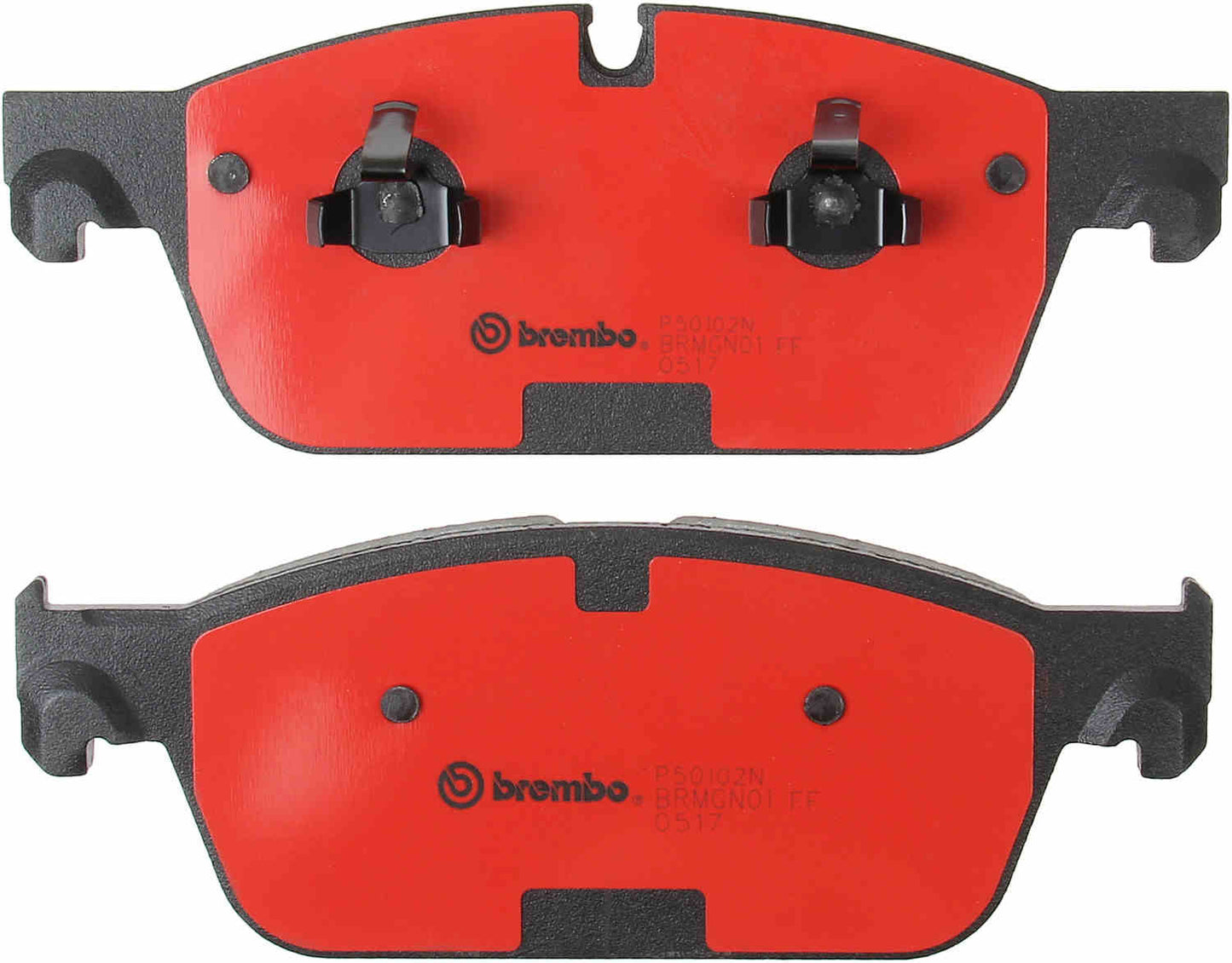 Back View of Front Disc Brake Pad Set BREMBO P50102N