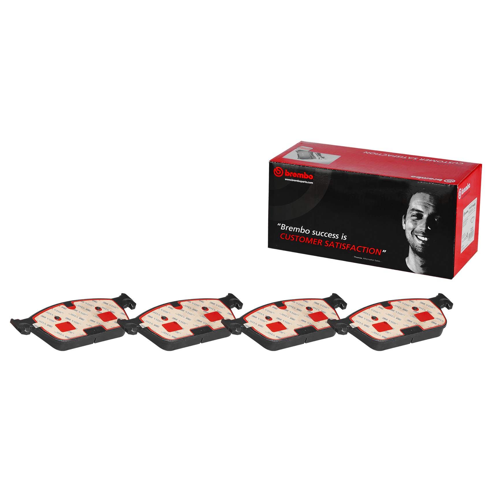 Front View of Front Disc Brake Pad Set BREMBO P50102N