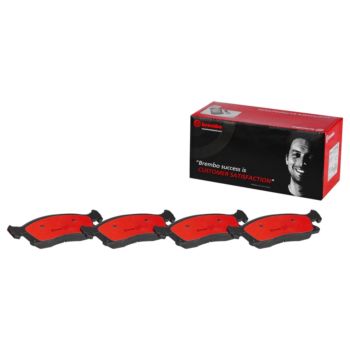 Front View of Front Disc Brake Pad Set BREMBO P50108N