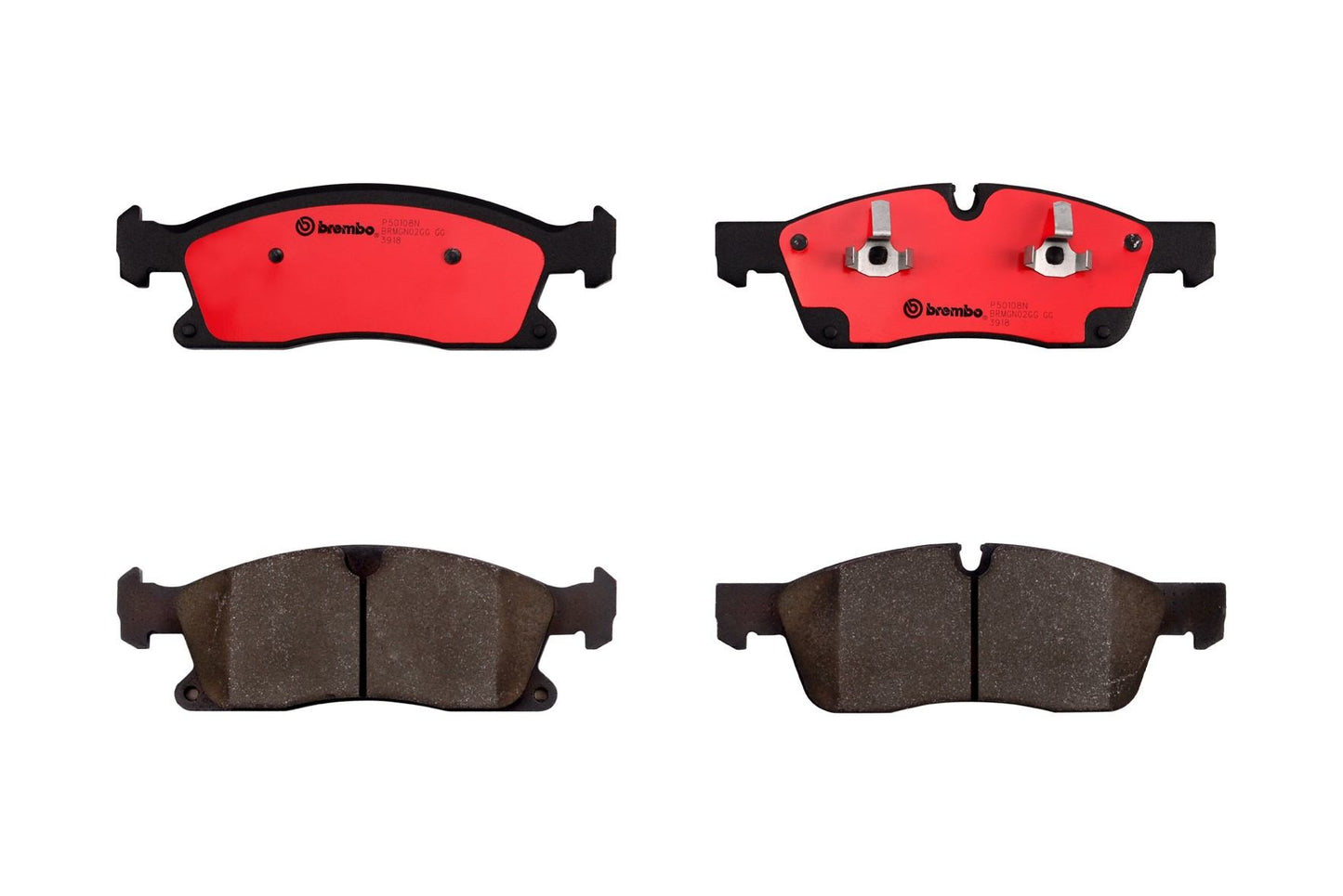 Top View of Front Disc Brake Pad Set BREMBO P50108N