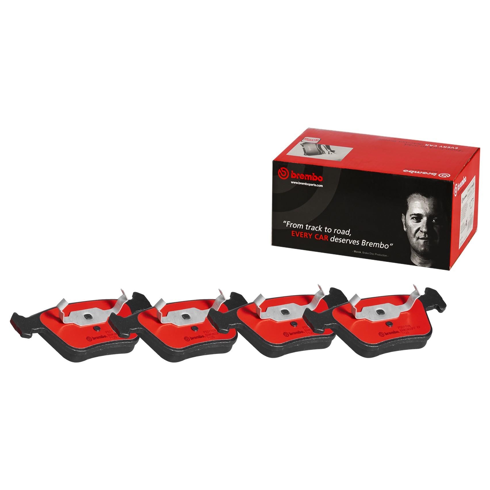 Front View of Rear Disc Brake Pad Set BREMBO P50116N