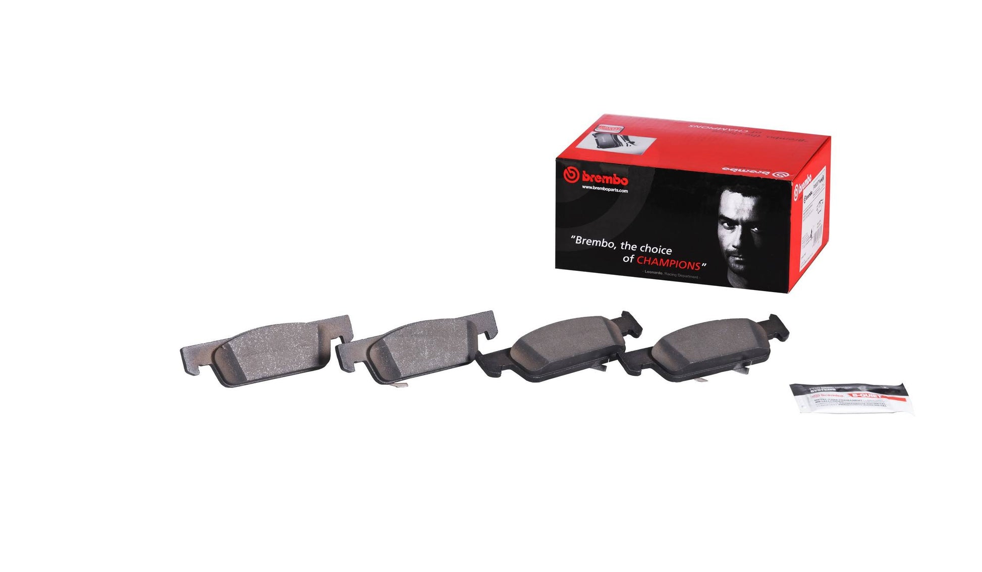 Back View of Front Disc Brake Pad Set BREMBO P50137N