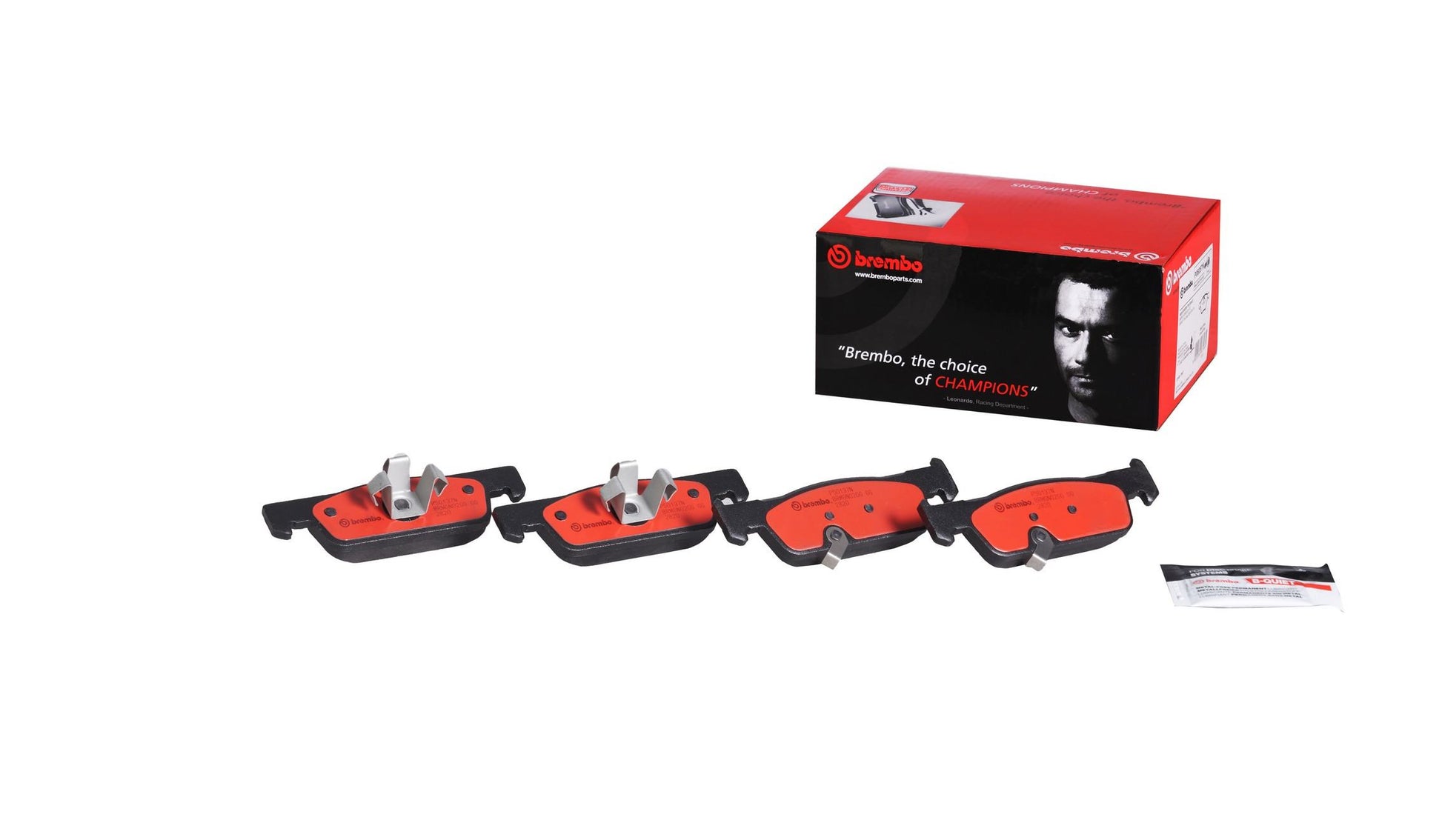 Front View of Front Disc Brake Pad Set BREMBO P50137N