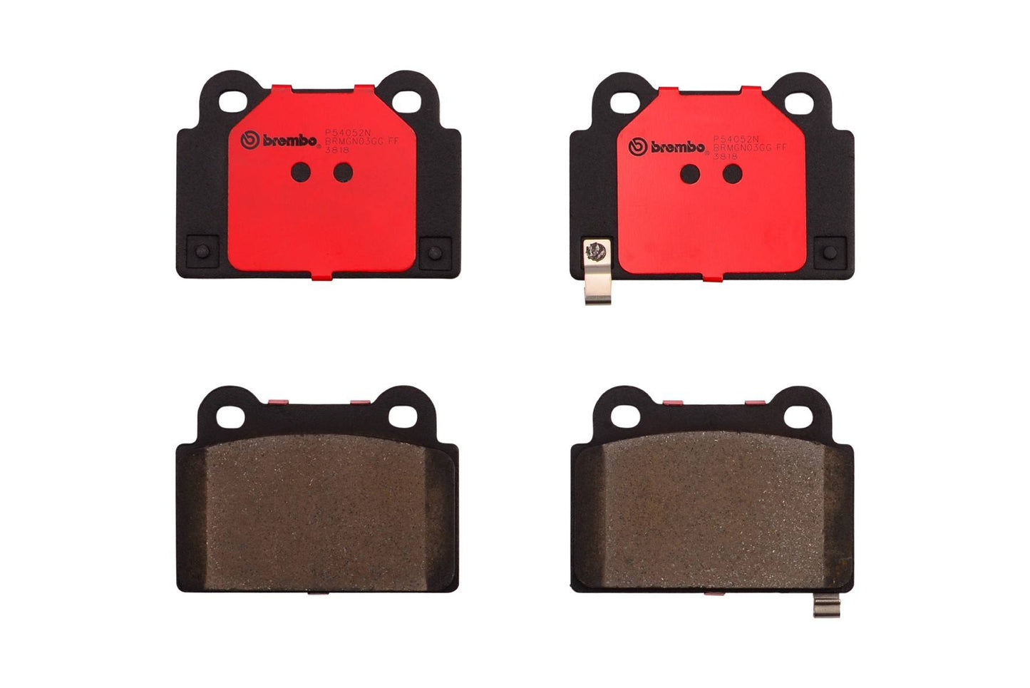 Top View of Rear Disc Brake Pad Set BREMBO P54052N