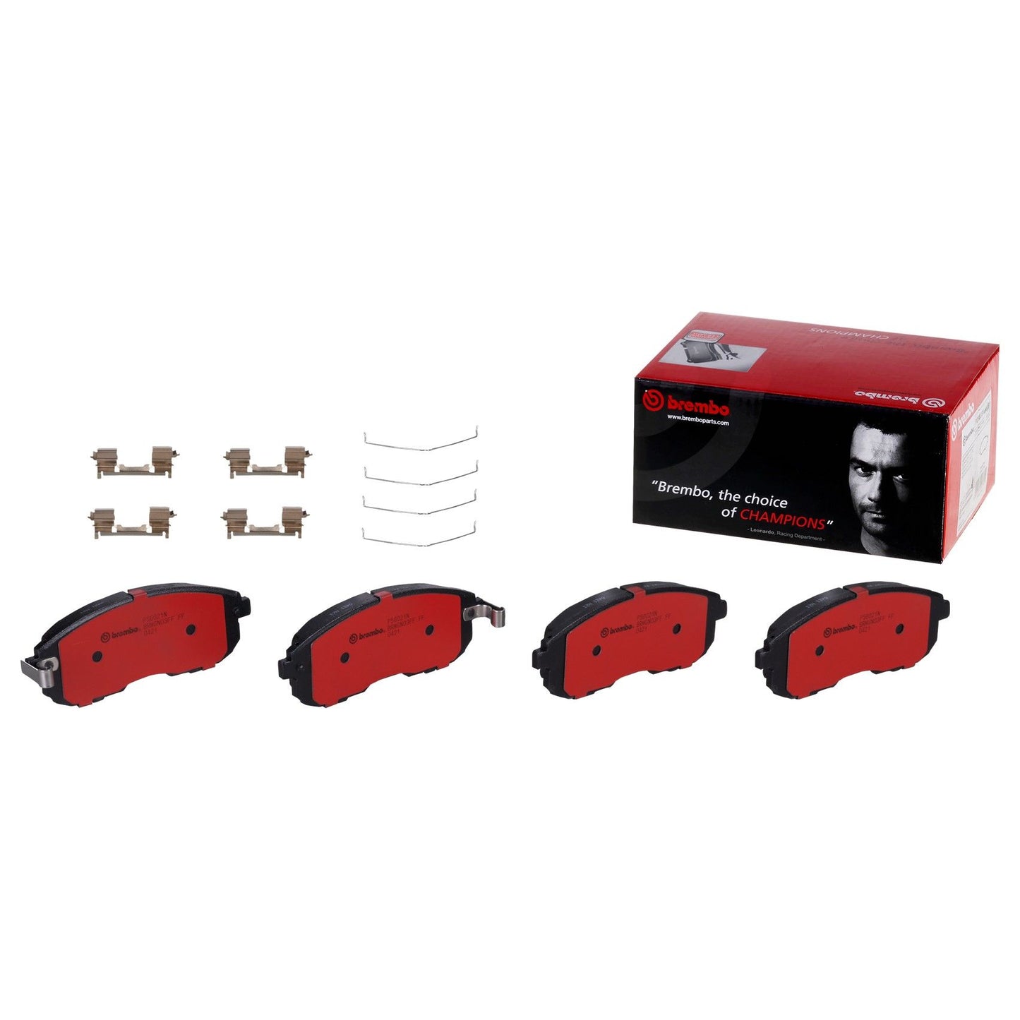 Front View of Front Disc Brake Pad Set BREMBO P56021N