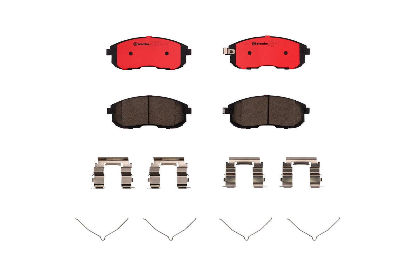 Top View of Front Disc Brake Pad Set BREMBO P56021N