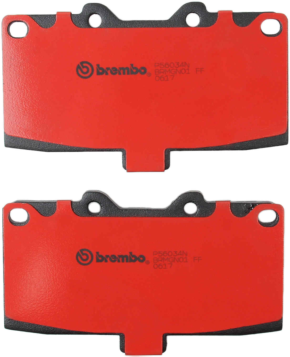 Back View of Front Disc Brake Pad Set BREMBO P56034N