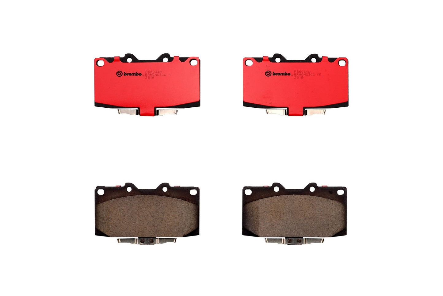 Front View of Front Disc Brake Pad Set BREMBO P56034N