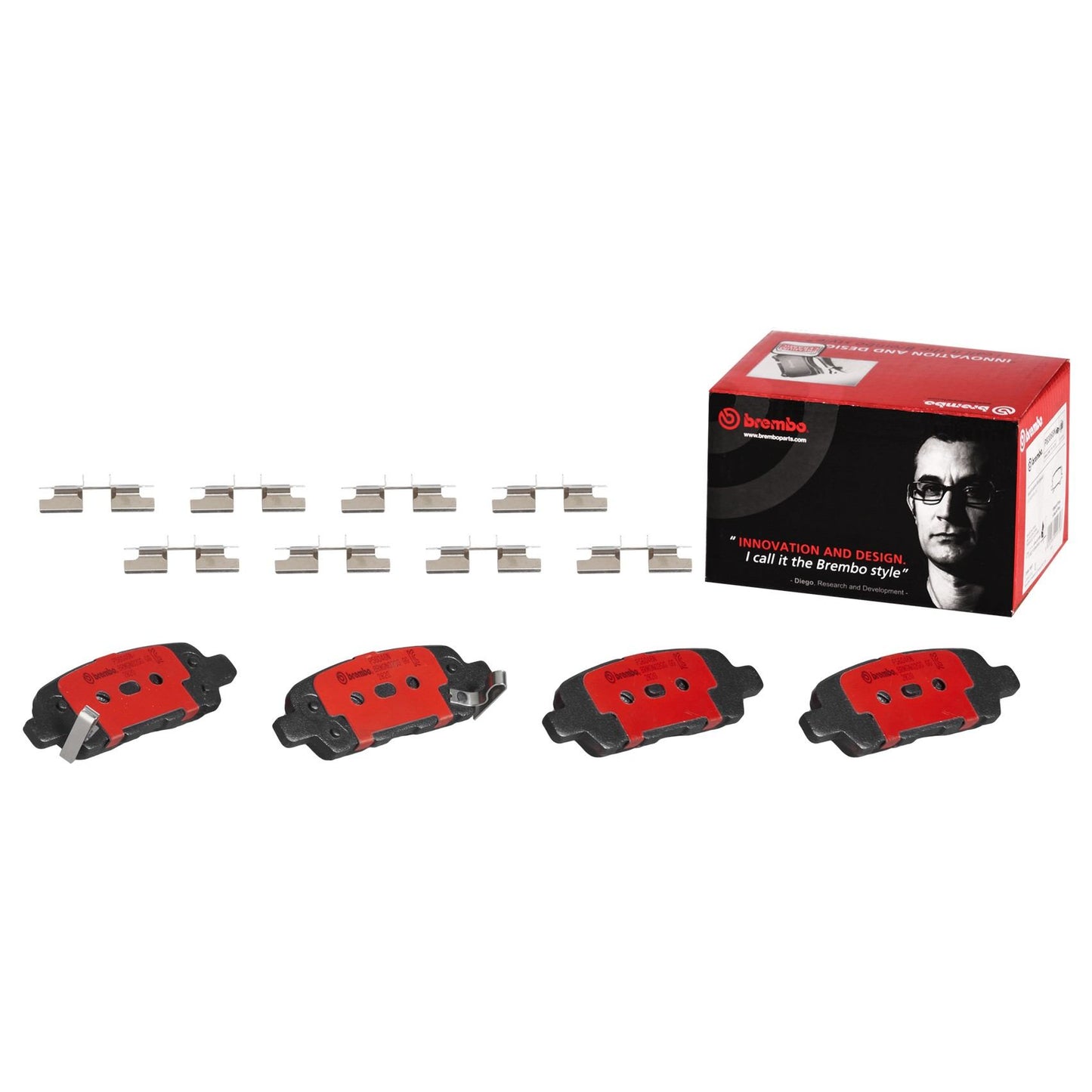 Front View of Rear Disc Brake Pad Set BREMBO P56046N