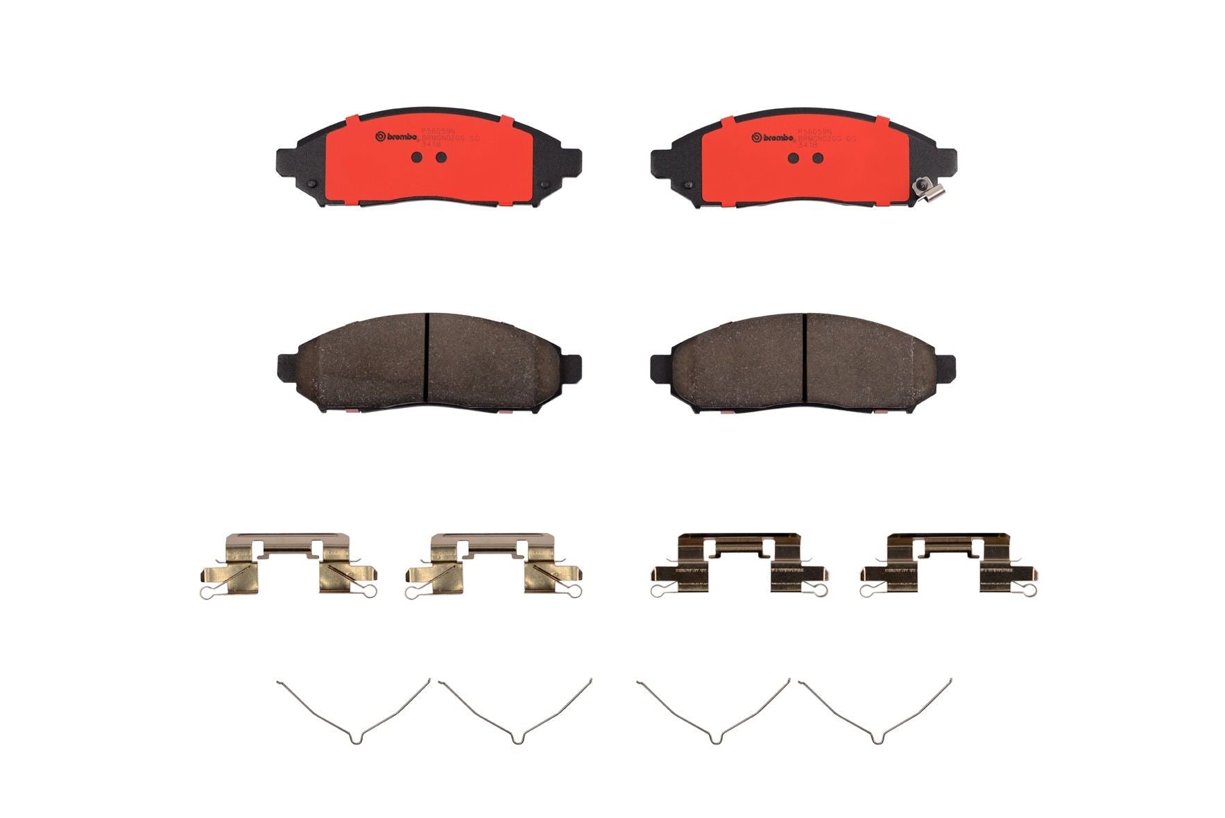 Front View of Front Disc Brake Pad Set BREMBO P56059N