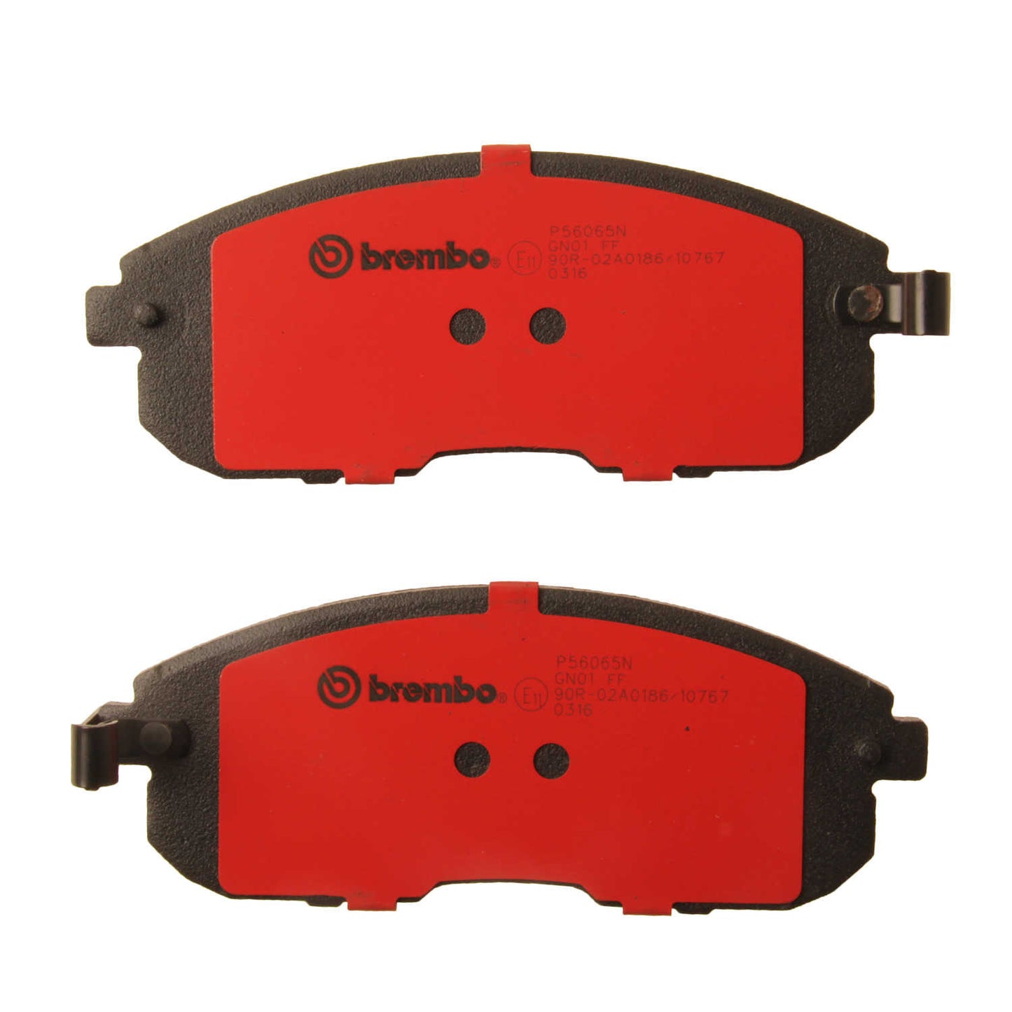 Back View of Front Disc Brake Pad Set BREMBO P56065N