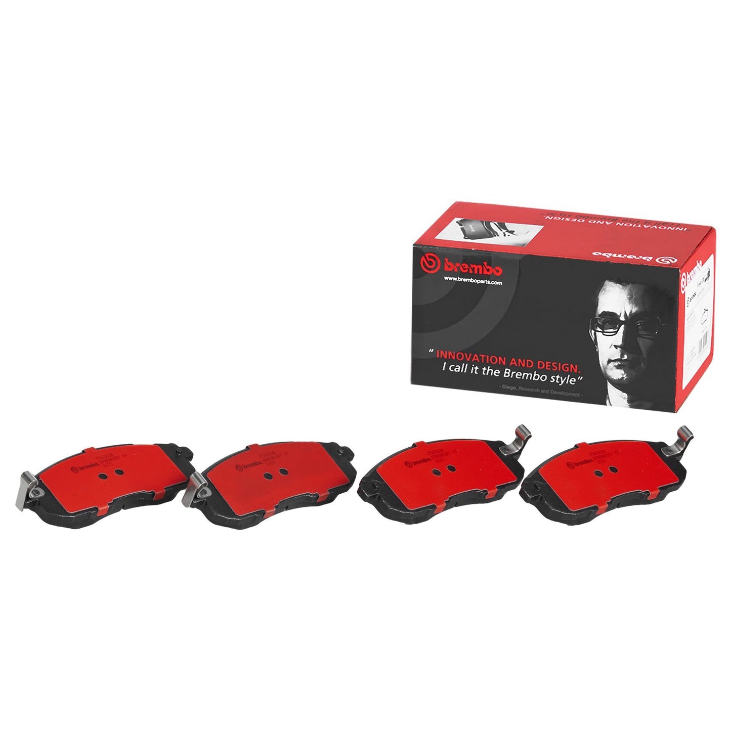 Front View of Front Disc Brake Pad Set BREMBO P56065N