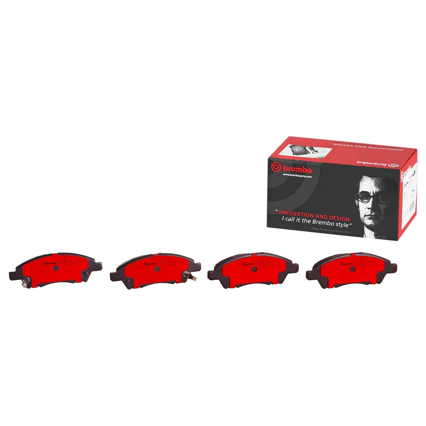 Front View of Front Disc Brake Pad Set BREMBO P56070N