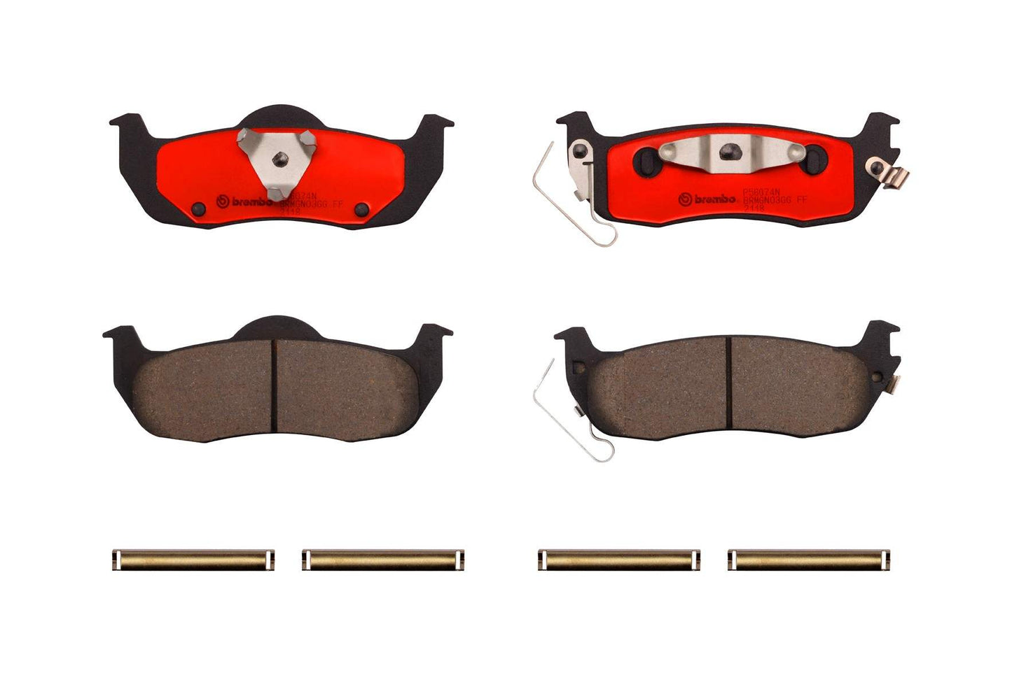 Front View of Rear Disc Brake Pad Set BREMBO P56074N