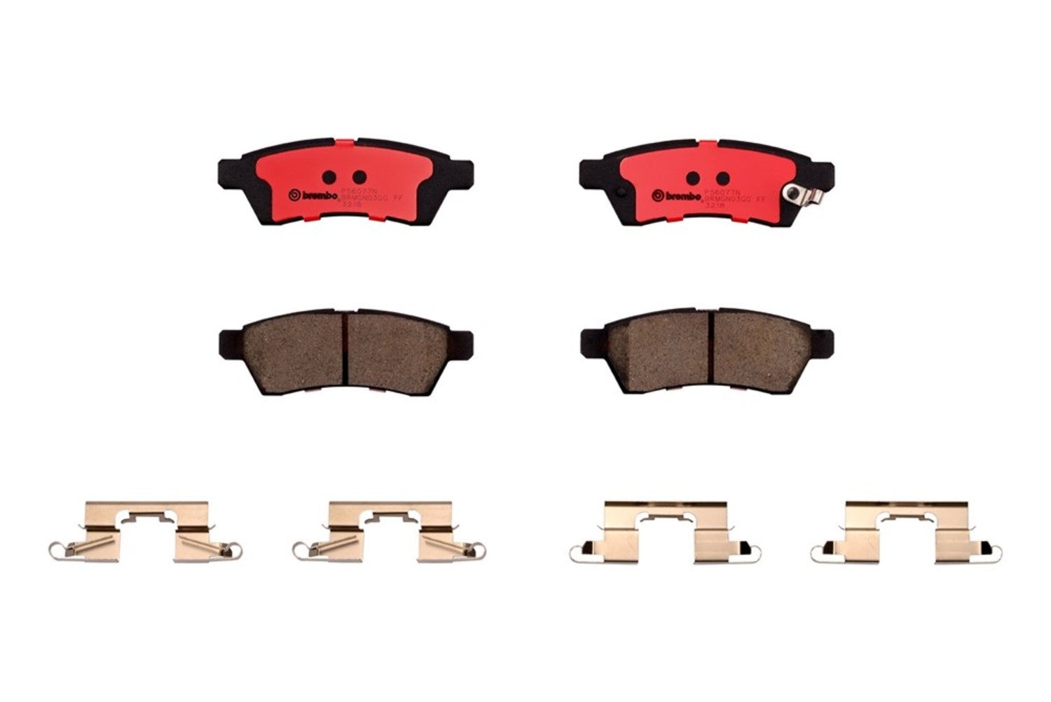 Front View of Rear Disc Brake Pad Set BREMBO P56077N